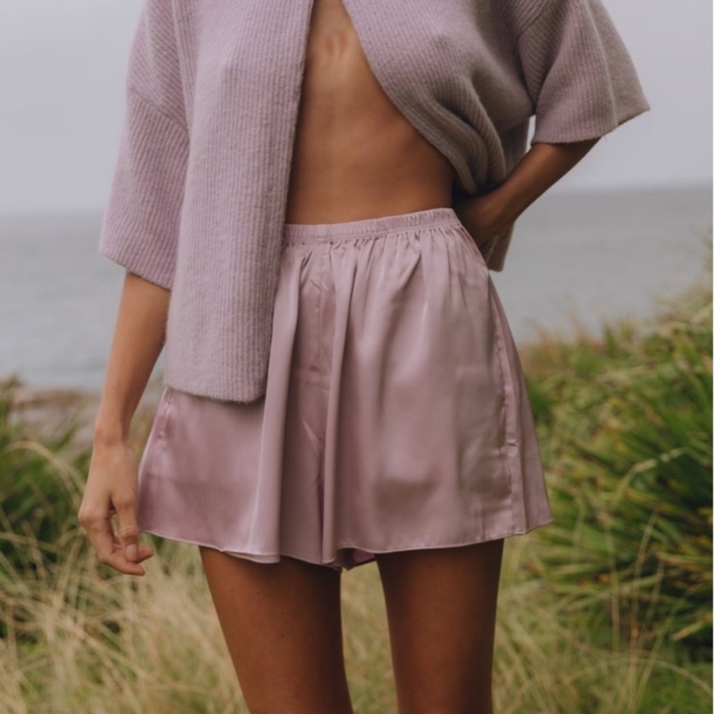 Daily Drills Lavender Silk Shorts